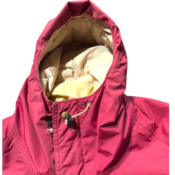 LL Bean Vintage Parka Gor Tex Coat Men’s XL Red hooded lined VTG Chore Barn - Picture 11 of 15
